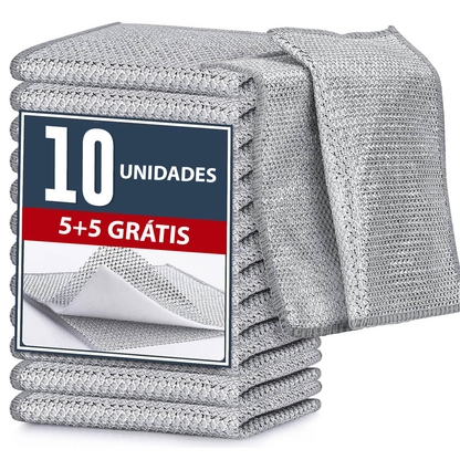 Fibra abrasiva para louça (5+5 grátis)