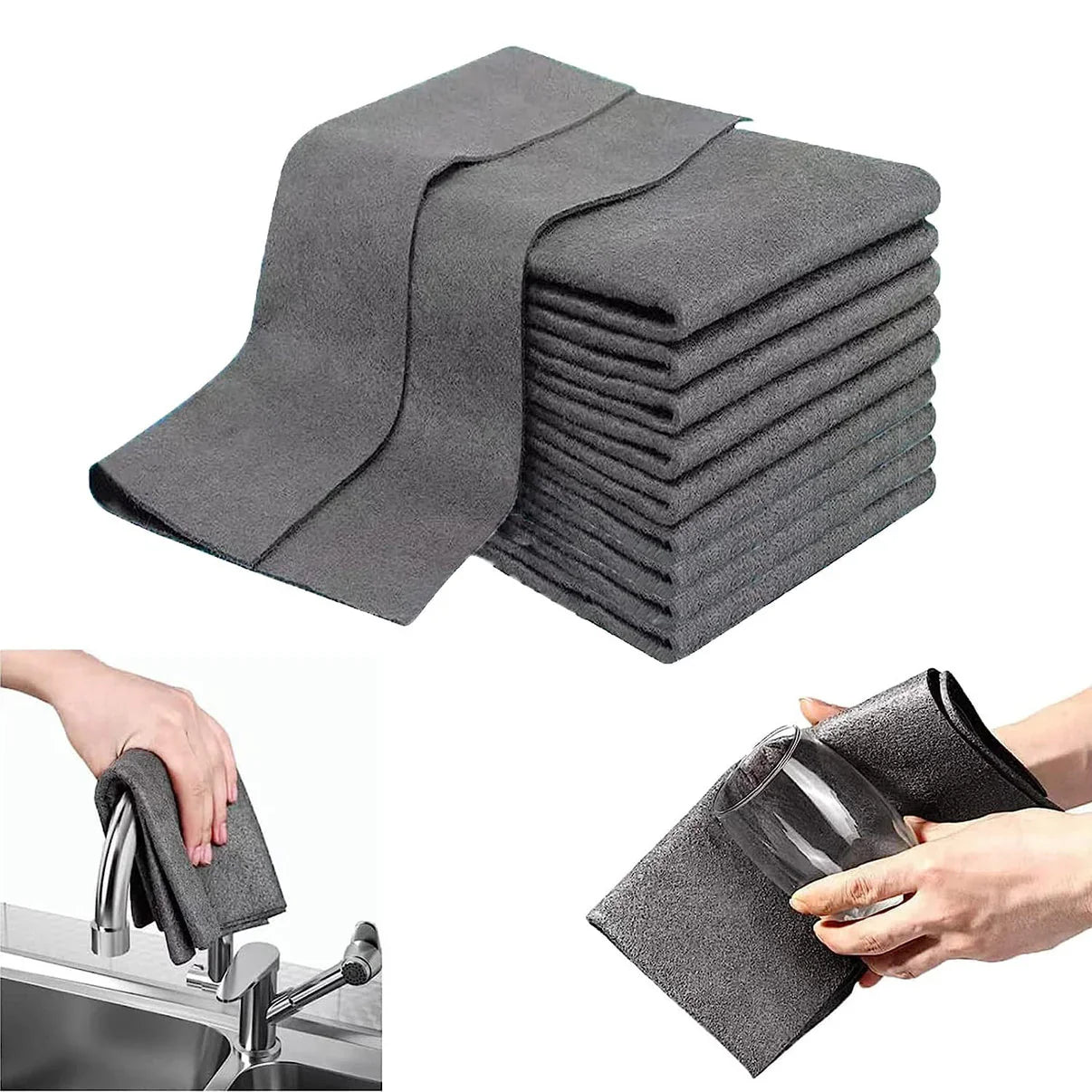 Kit com 5 panos de microfibra mágicos